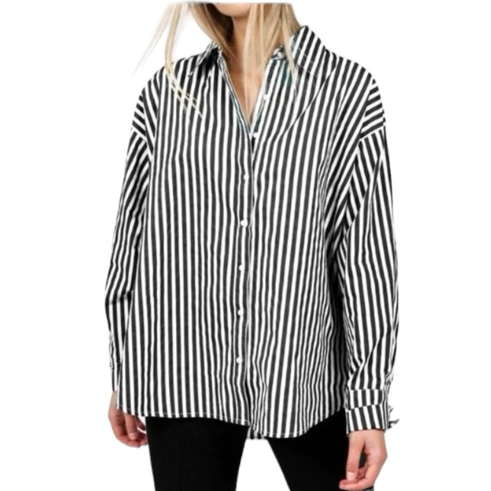 Brunette the Label Striped Button Up - S/M